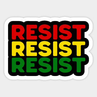 Resist- Pan African Colors Sticker